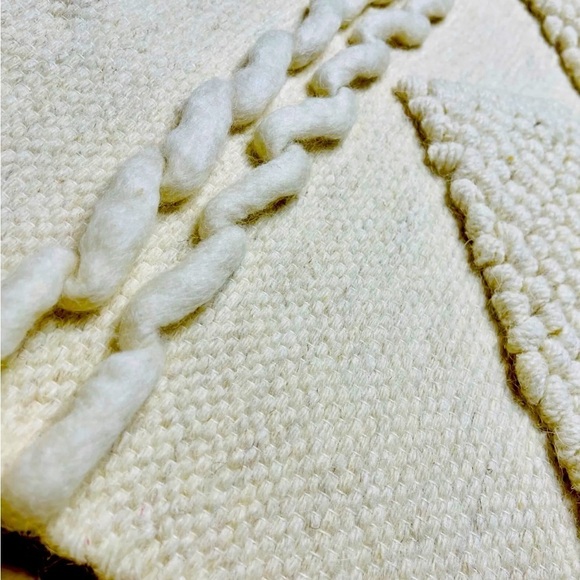 Pier 1 Macrame Woven Tapestry Wall Hanging with Gold Sequin Accents Boho Chunky - Picture 5 of 9